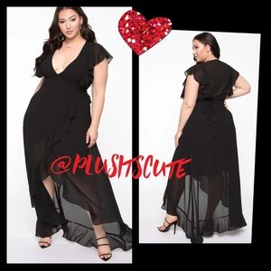 NWT FASHION NOVA "Deep in my feelings" Wrap Maxi